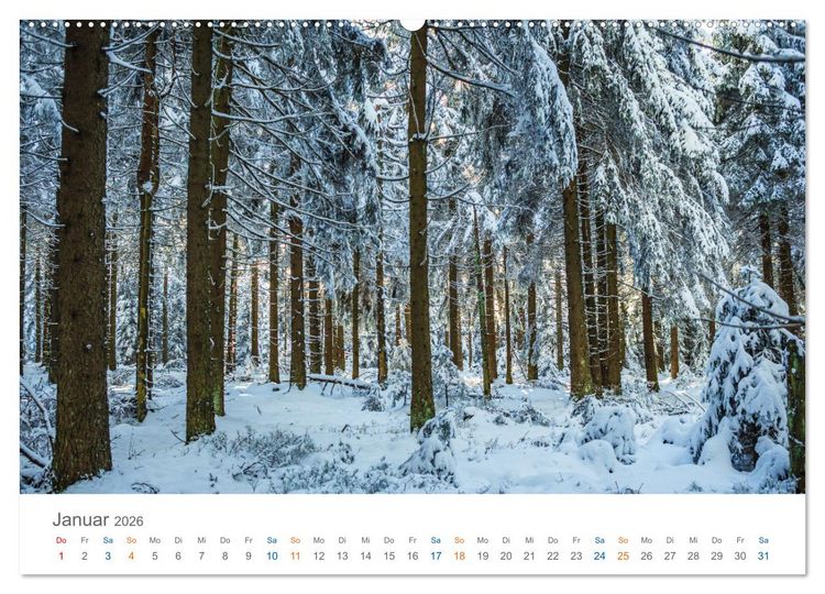 Produktbild: Oberhof - Urlaubsparadies am Rennsteig (hochwertiger Premium Wandkalender 2026 DIN A2 quer), Kunstdruck in Hochglanz
