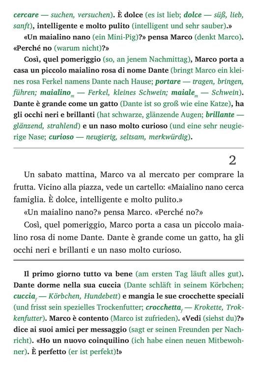 Produktbild: Italienisch lernen mit lustigen Kurzgeschichten (A1-A2) - Storie di Maialino Nano (+ Audio-Online)