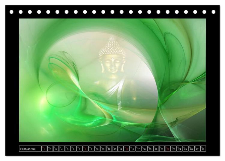 Produktbild: Buddha - Harmonie und Entspannung (Tischkalender 2026 DIN A5 quer), CALVENDO Monatskalender