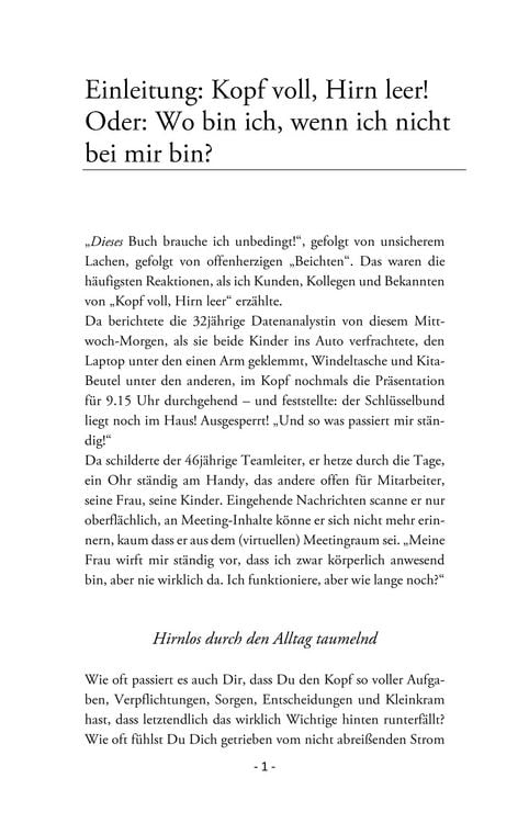 Produktbild: Kopf voll, Hirn leer