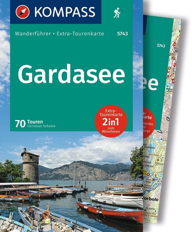Produktbild: KOMPASS Wanderf&uuml;hrer Gardasee, 70 Touren mit Extra-Tourenkarte