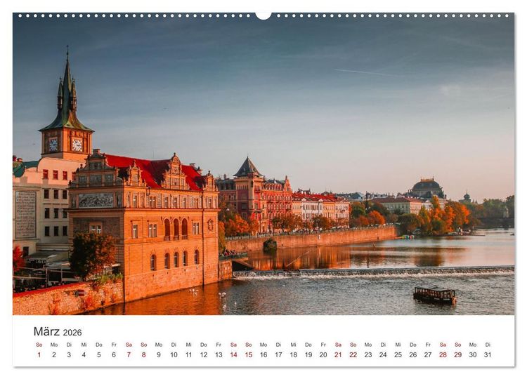 Produktbild: Prag - Die wundersch&ouml;ne Hauptstadt von Tschechien. (hochwertiger Premium Wandkalender 2026 DIN A2 quer), Kunstdruck in Hochglanz