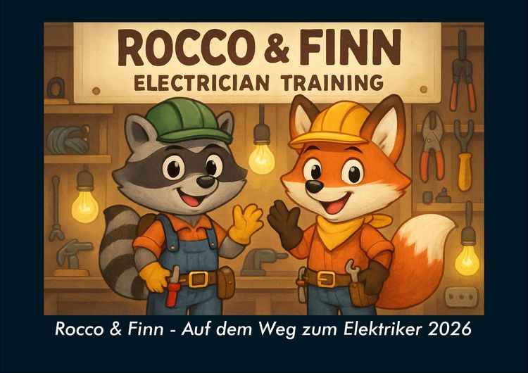 Produktbild: Rocco & Finn - Auf dem Weg zum Elektriker 2026 Fotokalender DIN A4