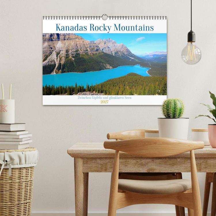 Produktbild: Kanadas Rocky Mountains: Zwischen Gipfeln & glasklaren Seen (Wandkalender 2027 DIN A3 quer), CALVENDO Monatskalender