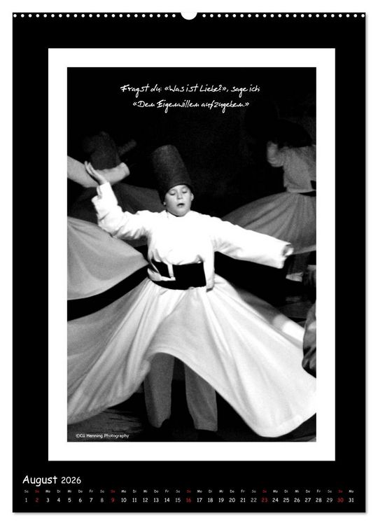 Produktbild: Mevlana's tanzende Derwische und seine Weisheiten (hochwertiger Premium Wandkalender 2026 DIN A2 hoch), Kunstdruck in Hochglanz