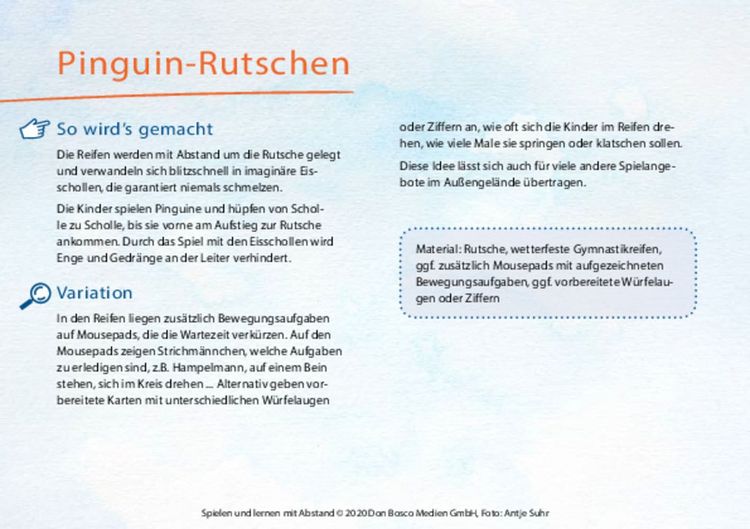 Produktbild: Spielen und lernen mit Abstand - Praxisideen für drinnen und draußen