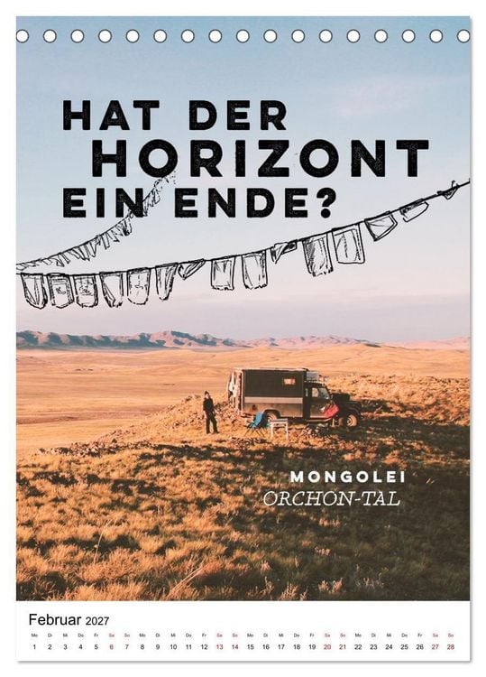 Produktbild: INTO THE FAR und die gro&szlig;en Fragen des Reisens - A True Overland Story (Tischkalender 2027 DIN A5 hoch), CALVENDO Monatskalender