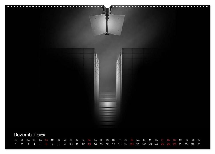 Produktbild: Black-Schwarz-Noir 2026 (Wandkalender 2026 DIN A2 quer), CALVENDO Monatskalender