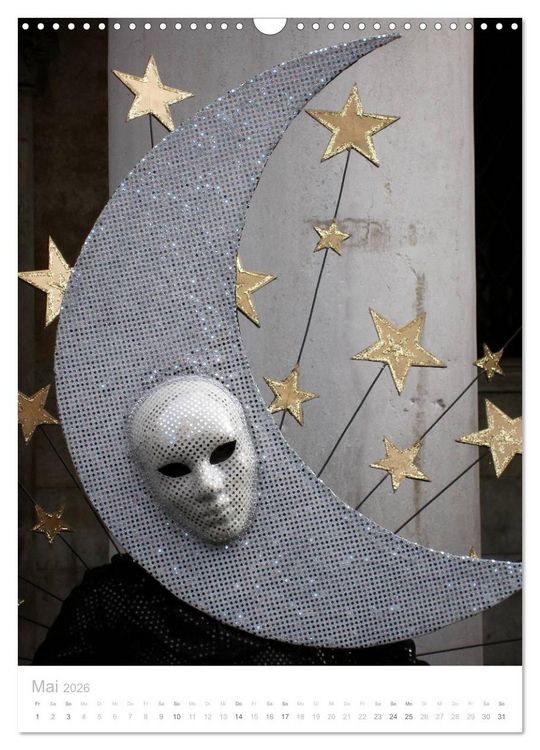 Produktbild: Masken der Sehnsucht - Karneval in Venedig (Wandkalender 2026 DIN A3 hoch), CALVENDO Monatskalender