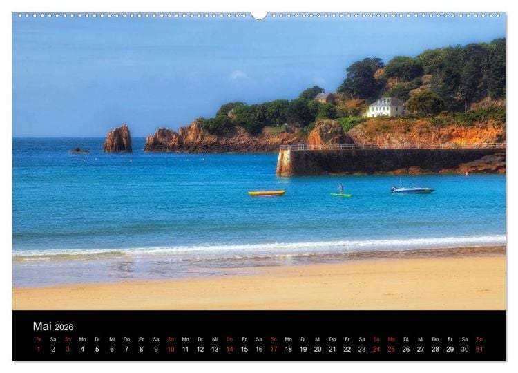 Produktbild: Jersey & Guernsey - britische Kanalinseln (Wandkalender 2026 DIN A2 quer), CALVENDO Monatskalender