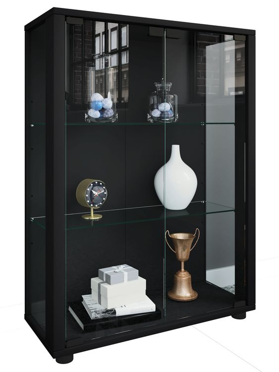 Produktbild: Holz Glas Stand Vitrine Sammelvitrine Sintalo