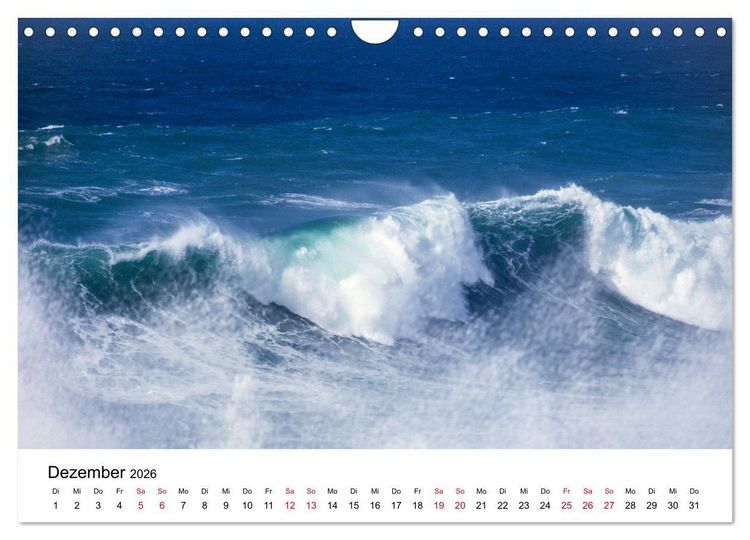 Produktbild: Naturschauspiel Wellen (Wandkalender 2026 DIN A4 quer), CALVENDO Monatskalender