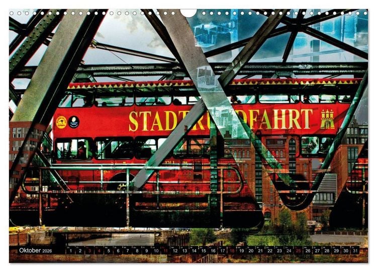 Produktbild: Hamburg Abstrakt (Wandkalender 2026 DIN A3 quer), CALVENDO Monatskalender