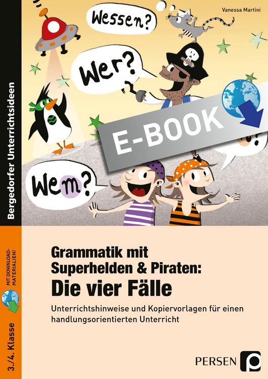 Produktbild: Grammatik mit Superhelden & Piraten: Die 4 F&auml;lle