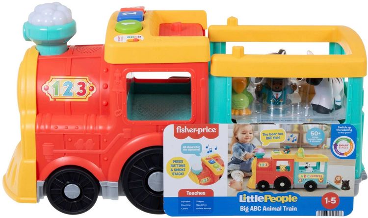 Produktbild: Fisher-Price Little People ABC Zug inkl. Tierfreunde Figuren, Lernspielzeug