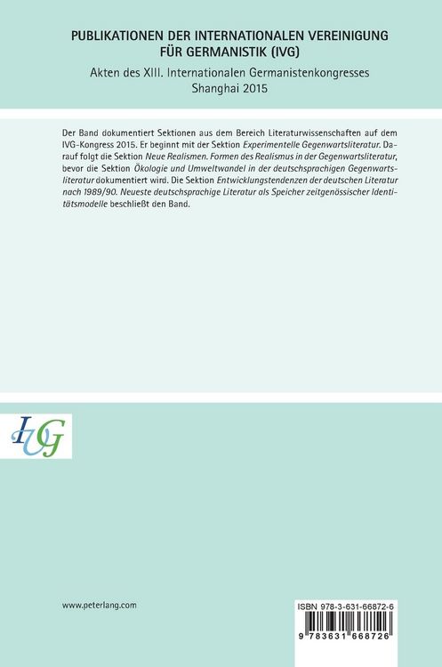 Produktbild: Akten des XIII. Internationalen Germanistenkongresses Shanghai 2015 - Germanistik zwischen Tradition und Innovation