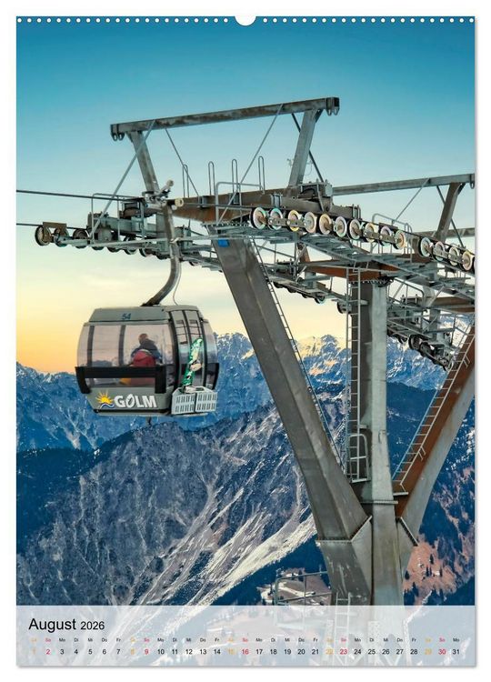Produktbild: Nervenkitzel Seilbahn (hochwertiger Premium Wandkalender 2026 DIN A2 hoch), Kunstdruck in Hochglanz