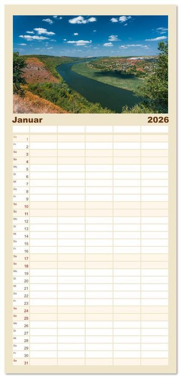 Produktbild: Familienplaner 2026 - Republik Moldawien - Das s&uuml;dosteurop&auml;ische Kleinod mit 5 Spalten (Wandkalender, 21 x 45 cm) CALVENDO
