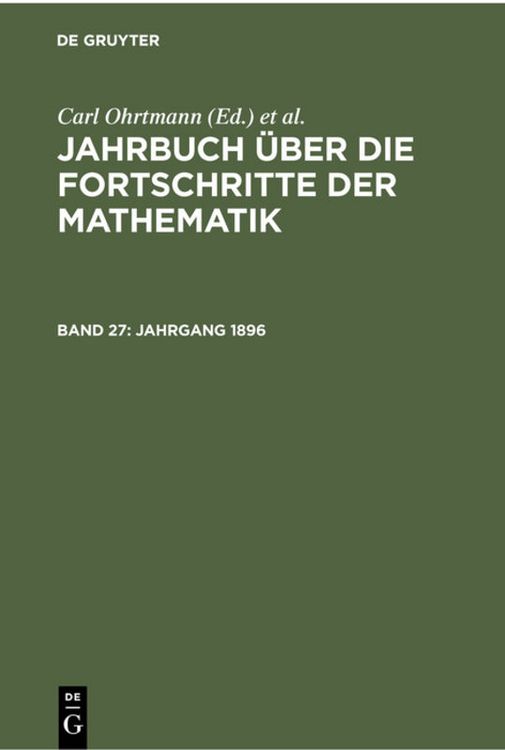 Produktbild: Jahrgang 1896