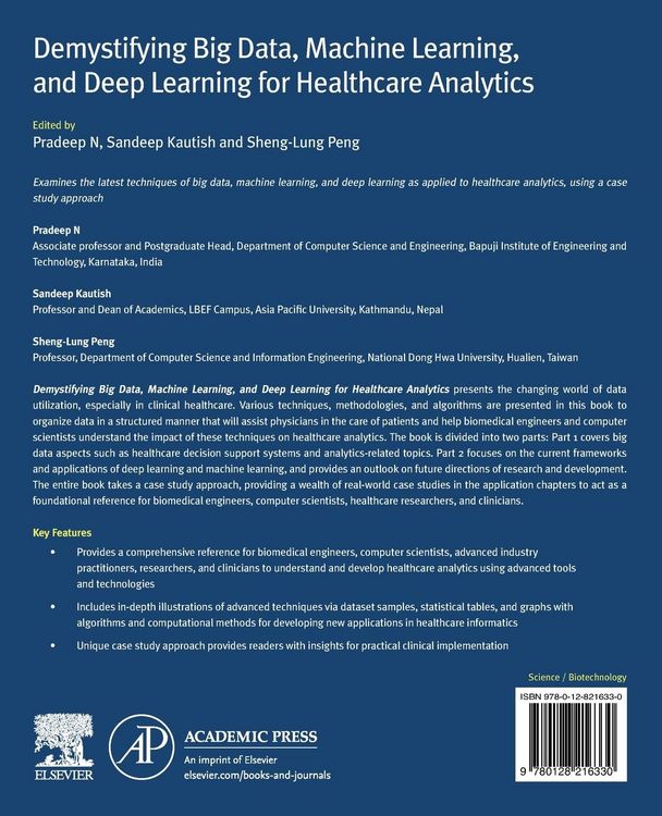 Produktbild: Demystifying Big Data, Machine Learning, and Deep Learning for Healthcare Analytics
