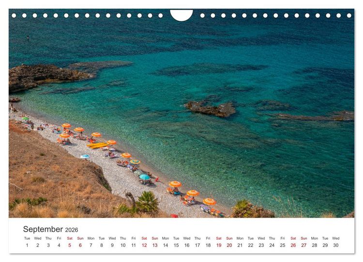 Produktbild: Sicily - The island where winter does not exist (Wall Calendar 2026 DIN A4 landscape), CALVENDO 12 Month Wall Calendar