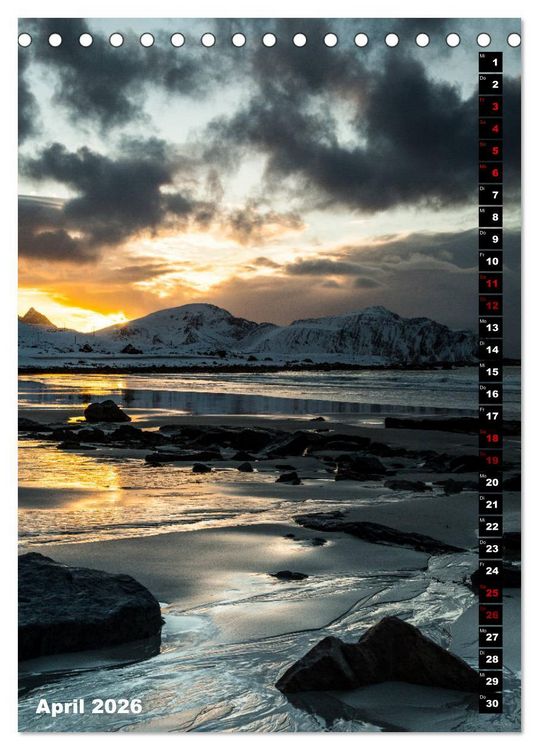 Produktbild: Lofoten. Poetische Landschaften (Tischkalender 2026 DIN A5 hoch), CALVENDO Monatskalender