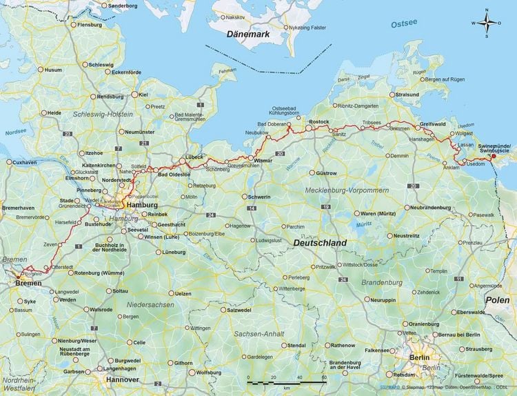 Produktbild: Jakobsweg Via Baltica von Usedom nach Bremen