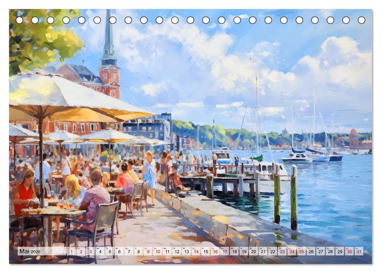 Produktbild: Hafenkante - Ein Leben mit und f&uuml;r den Hafen (Tischkalender 2026 DIN A5 quer), CALVENDO Monatskalender