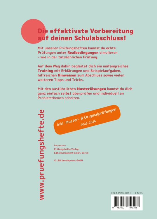 Produktbild: Pr&uuml;fungsheft Hauptschule 2027 BW &ndash; Deutsch