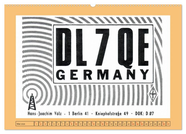 Produktbild: Amateurfunk in West-Berlin (Wandkalender 2026 DIN A2 quer), CALVENDO Monatskalender