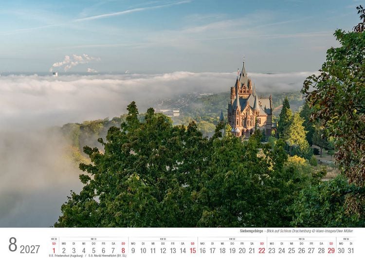 Produktbild: Siebengebirge 2027 Bildkalender A4 quer, spiralgebunden