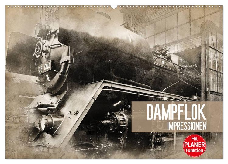 Produktbild: Dampflok Impressionen (Wandkalender 2026 DIN A2 quer), CALVENDO Monatskalender