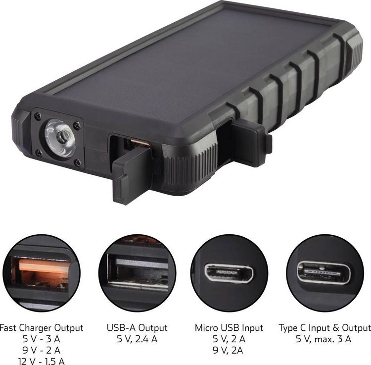 Produktbild: VOLTCRAFT SL-240 VC-8310170 Solar-Powerbank 24000 mAh