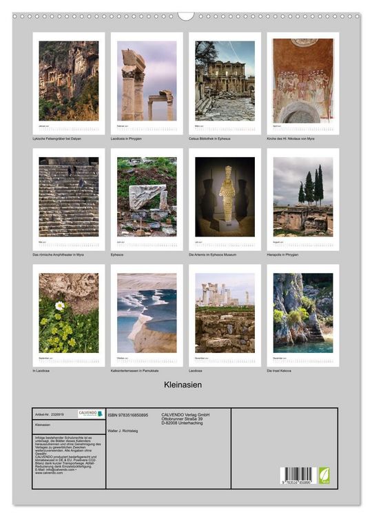 Produktbild: Kleinasien (Wandkalender 2027 DIN A2 hoch), CALVENDO Monatskalender
