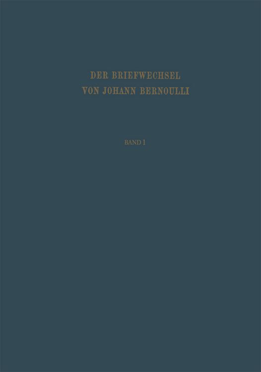 Produktbild: Der Briefwechsel von Johann I. Bernoulli