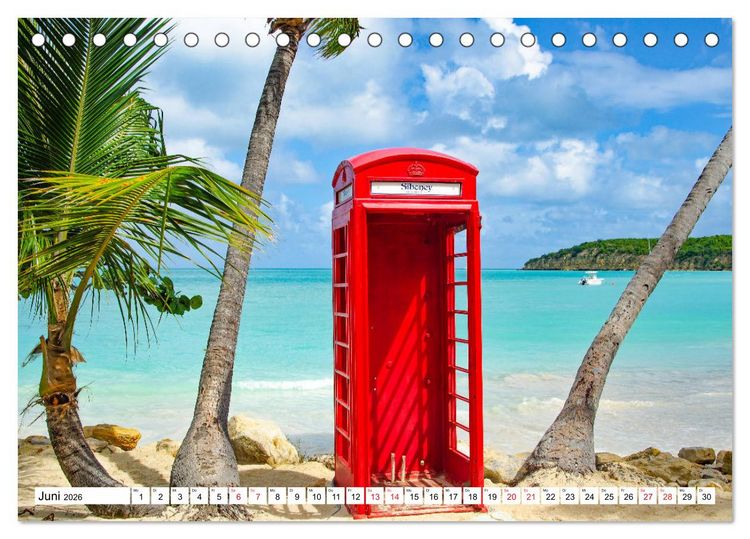 Produktbild: Karibische Momente - Eine Reise ins tropische Paradies (Tischkalender 2026 DIN A5 quer), CALVENDO Monatskalender