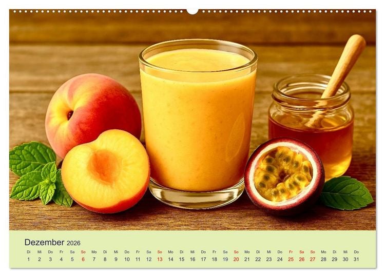 Produktbild: Gesunde Smoothies (Wandkalender 2026 DIN A2 quer), CALVENDO Monatskalender