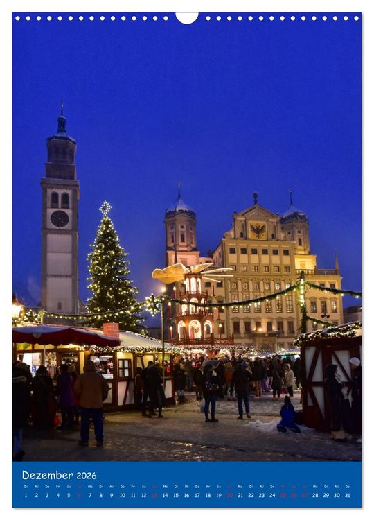 Produktbild: Spaziergang durch Augsburg (Wandkalender 2026 DIN A3 hoch), CALVENDO Monatskalender
