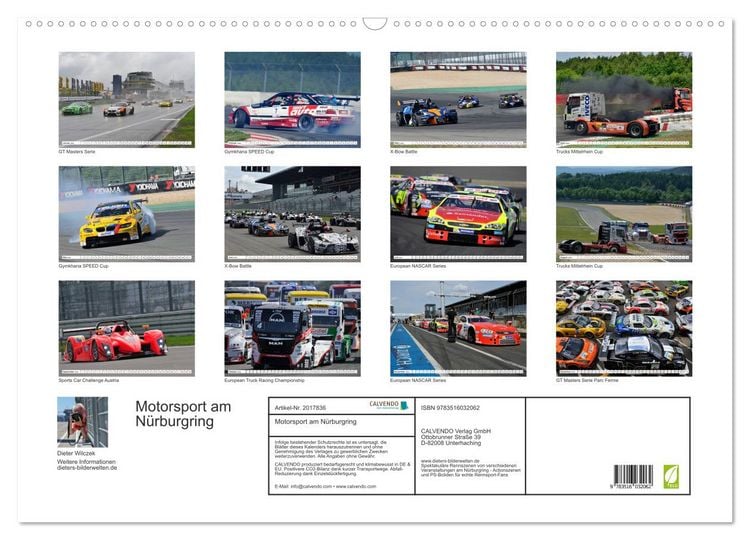 Produktbild: Motorsport am N&uuml;rburgring (Wandkalender 2026 DIN A2 quer), CALVENDO Monatskalender
