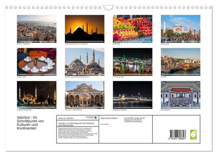 Produktbild: Istanbul - Im Schnittpunkt von Kulturen und Kontinenten (Wandkalender 2026 DIN A3 quer), CALVENDO Monatskalender