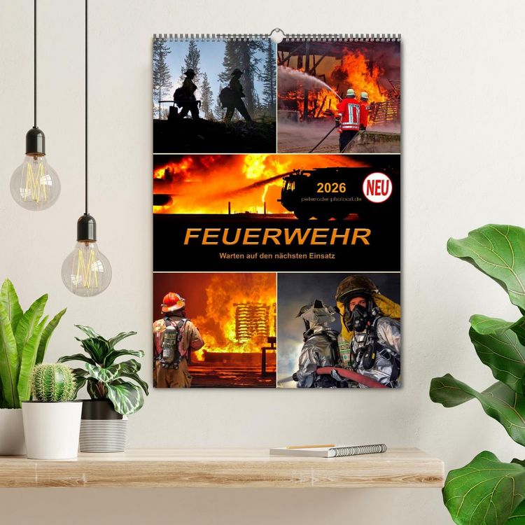 Produktbild: Feuerwehr - Warten auf den n&auml;chsten Einsatz (Wandkalender 2026 DIN A2 hoch), CALVENDO Monatskalender