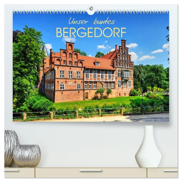 Produktbild: Unser buntes Bergedorf (hochwertiger Premium Wandkalender 2026 DIN A2 quer), Kunstdruck in Hochglanz