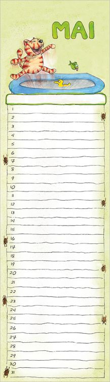 Produktbild: Geburtstagskalender Mini Cartoon - immerw&auml;hrend - (9,5 x 33)