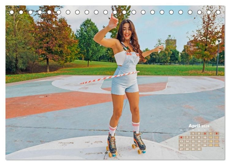 Produktbild: Hula-Hoop: Spa&szlig;, Sport und Fitness mit Hula Hoop Reifen (Tischkalender 2026 DIN A5 quer), CALVENDO Monatskalender
