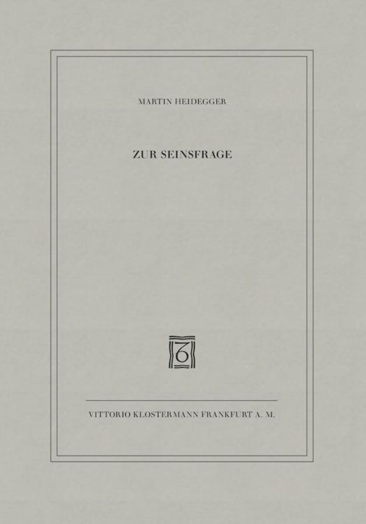 Produktbild: Zur Seinsfrage