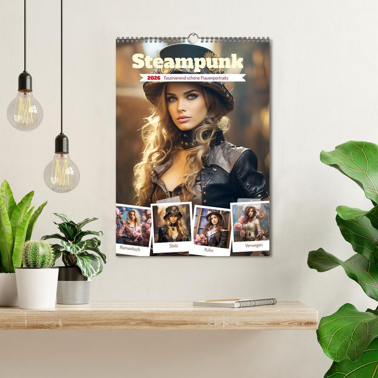 Produktbild: Steampunk. Faszinierend sch&ouml;ne Frauenportraits (Wandkalender 2026 DIN A3 hoch), CALVENDO Monatskalender