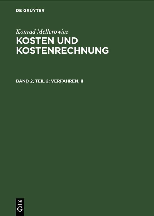 Produktbild: Verfahren, II