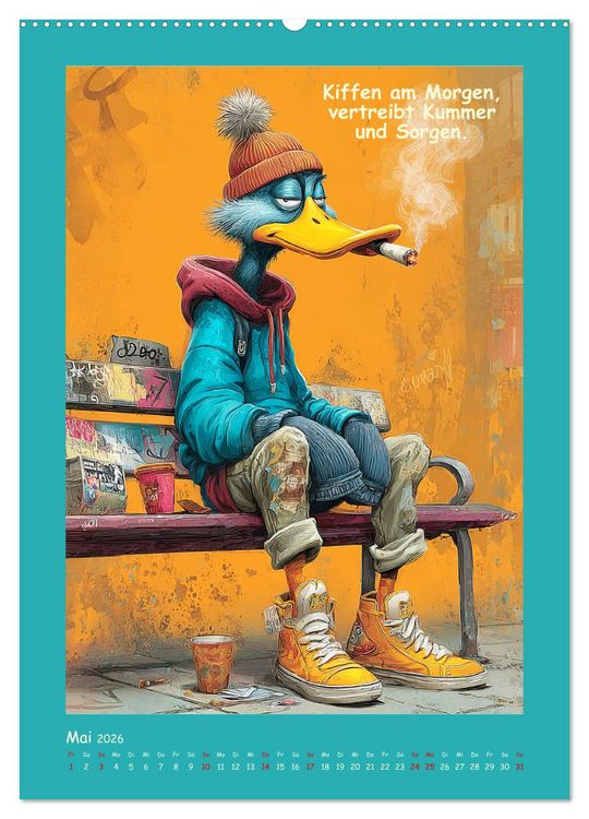 Produktbild: Quack Attacke. Enten au&szlig;er Kontrolle (hochwertiger Premium Wandkalender 2026 DIN A2 hoch), Kunstdruck in Hochglanz