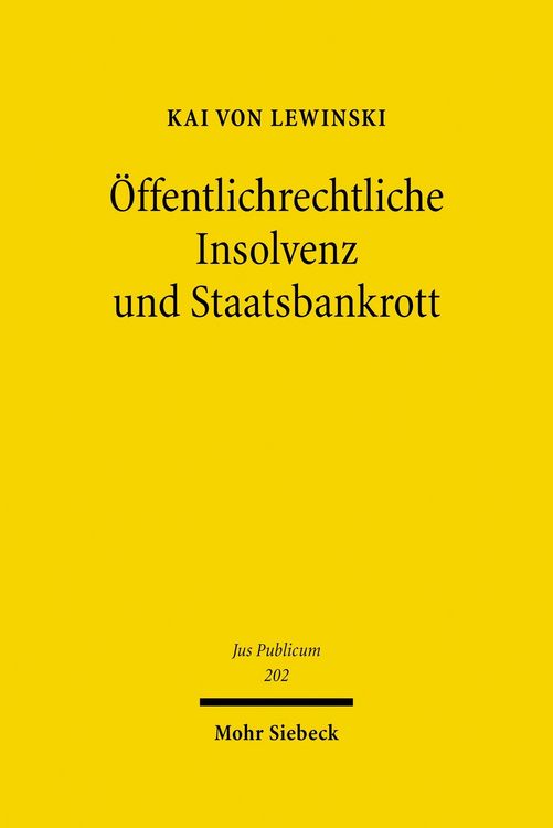 Produktbild: &Ouml;ffentlichrechtliche Insolvenz und Staatsbankrott
