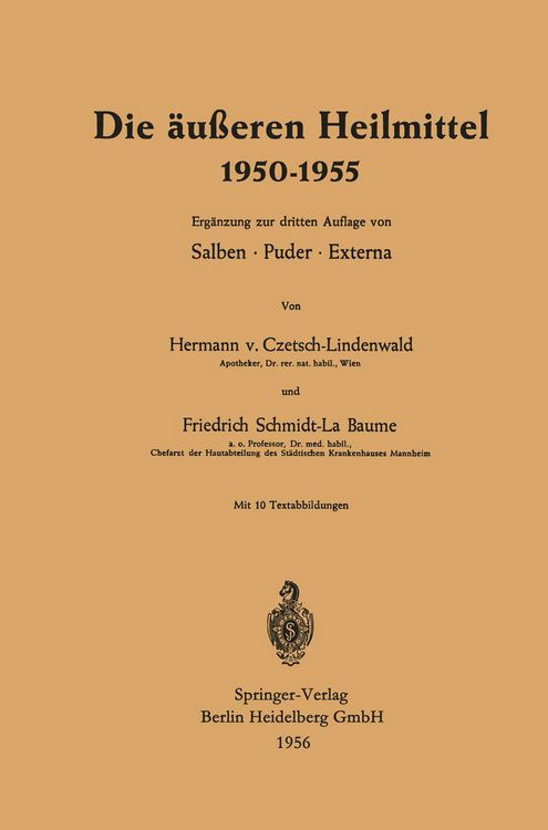 Produktbild: Die &auml;u&szlig;eren Heilmittel 1950&ndash;1955